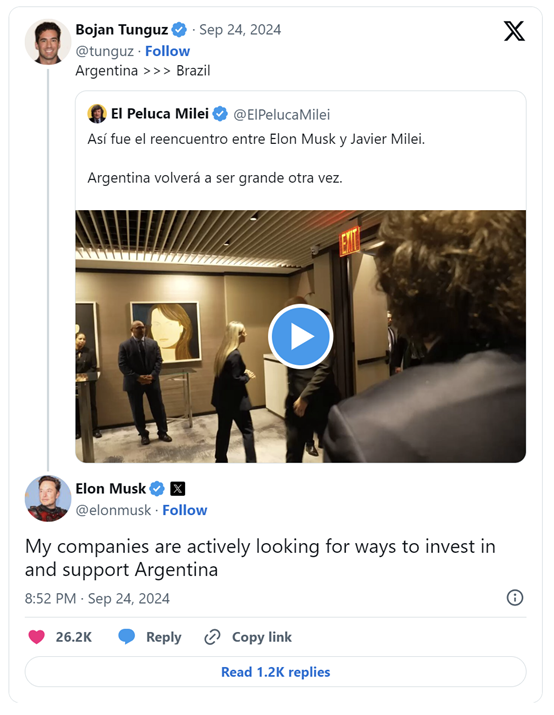 河内1.5分彩：特斯拉离不开“白色石油”，马斯克：正寻求投资阿根廷